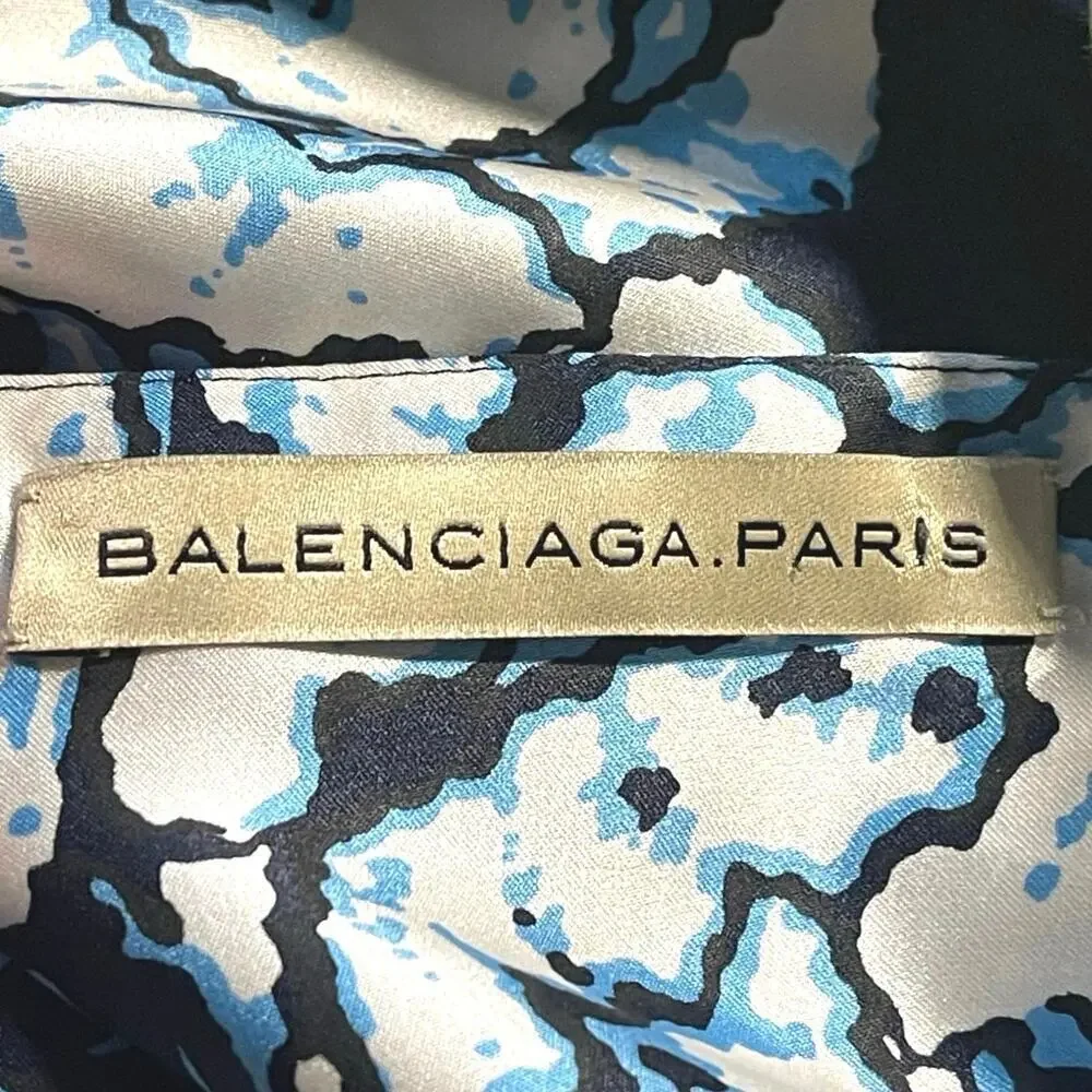 Balenciaga Paris 100% Silk Floral Sleeveless Blouse Size 40 (US 6) Designer - Picture 6 of 9